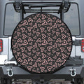 Cute Pink Heart Pattern Print Tire Cover