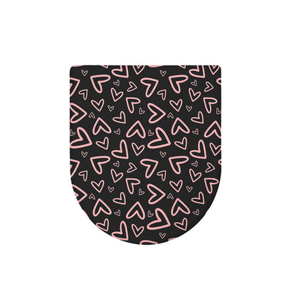 Cute Pink Heart Pattern Print Toilet Lid Cover