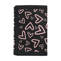 Cute Pink Heart Pattern Print Trifold Wallet