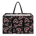 Cute Pink Heart Pattern Print Utility Tote Bag