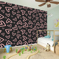 Cute Pink Heart Pattern Print Wall Sticker