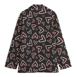Cute Pink Heart Pattern Print Women's Blazer