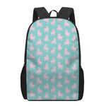 Cute Pink Llama Pattern Print 17 Inch Backpack