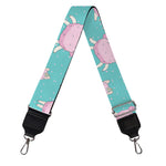 Cute Pink Llama Pattern Print Bag Strap