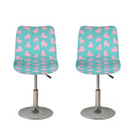 Cute Pink Llama Pattern Print Bar Stool Covers
