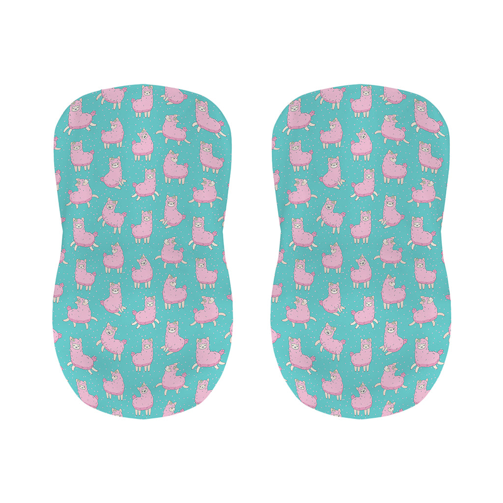 Cute Pink Llama Pattern Print Bar Stool Covers