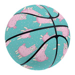 Cute Pink Llama Pattern Print Basketball