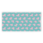 Cute Pink Llama Pattern Print Beach Towel