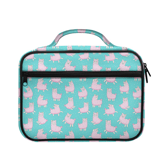Cute Pink Llama Pattern Print Briefcase Bible Bag