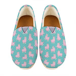 Cute Pink Llama Pattern Print Casual Shoes