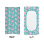 Cute Pink Llama Pattern Print Changing Pad Cover