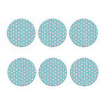 Cute Pink Llama Pattern Print Coaster Set