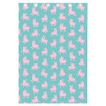 Cute Pink Llama Pattern Print Curtain