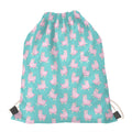Cute Pink Llama Pattern Print Drawstring Bag