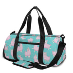 Cute Pink Llama Pattern Print Gym Bag