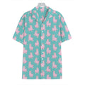 Cute Pink Llama Pattern Print Hawaiian Shirt