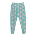 Cute Pink Llama Pattern Print Jogger Pants