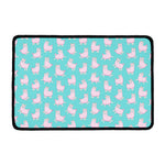 Cute Pink Llama Pattern Print Kitchen Mat