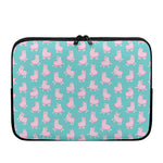 Cute Pink Llama Pattern Print Laptop Sleeve