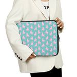 Cute Pink Llama Pattern Print Laptop Sleeve