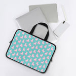 Cute Pink Llama Pattern Print Laptop Sleeve With Handle