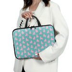 Cute Pink Llama Pattern Print Laptop Sleeve With Handle
