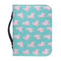 Cute Pink Llama Pattern Print Leather Bible Cover
