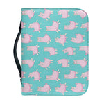 Cute Pink Llama Pattern Print Leather Bible Cover