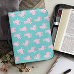 Cute Pink Llama Pattern Print Leather Bible Cover