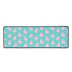 Cute Pink Llama Pattern Print Long Kitchen Mat