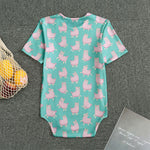Cute Pink Llama Pattern Print Men's Bodysuit