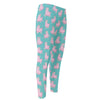 Cute Pink Llama Pattern Print Men's Compression Pants