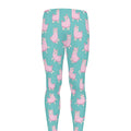 Cute Pink Llama Pattern Print Men's Leggings