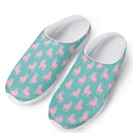 Cute Pink Llama Pattern Print Mesh Casual Shoes