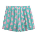 Cute Pink Llama Pattern Print Mesh Shorts