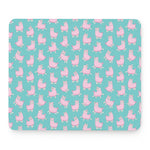Cute Pink Llama Pattern Print Mouse Pad