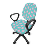 Cute Pink Llama Pattern Print Office Chair Cover