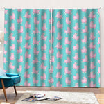 Cute Pink Llama Pattern Print Pencil Pleat Curtains