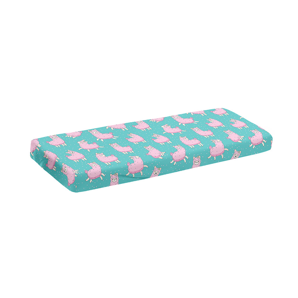 Cute Pink Llama Pattern Print Piano Keyboard Cover