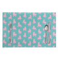 Cute Pink Llama Pattern Print Placemat