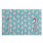 Cute Pink Llama Pattern Print Placemat