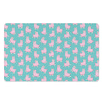Cute Pink Llama Pattern Print Polyester Doormat