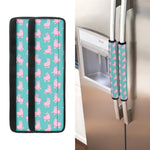Cute Pink Llama Pattern Print Refrigerator Handle Covers