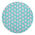 Cute Pink Llama Pattern Print Round Blanket