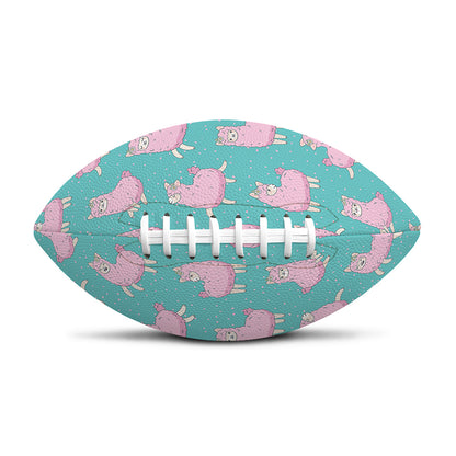 Cute Pink Llama Pattern Print Rugby Ball
