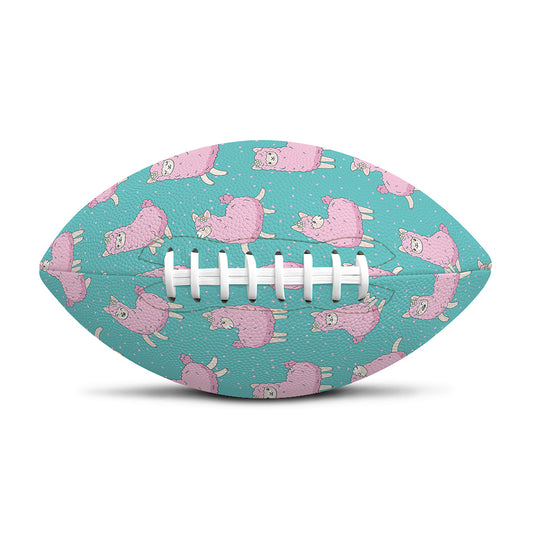 Cute Pink Llama Pattern Print Rugby Ball