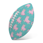 Cute Pink Llama Pattern Print Rugby Ball