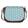 Cute Pink Llama Pattern Print Saddle Bag