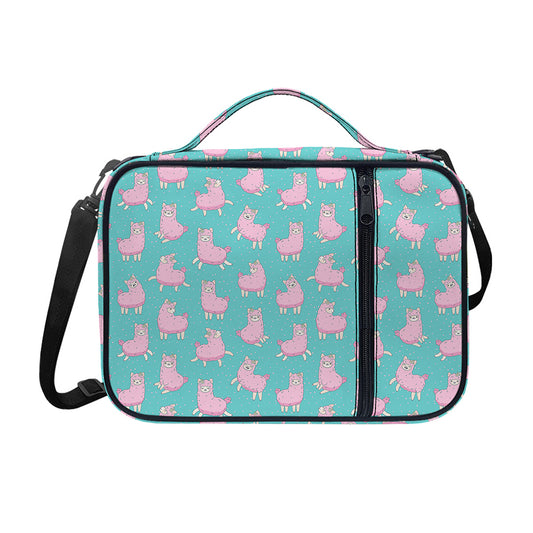 Cute Pink Llama Pattern Print Shoulder Strap Bible Bag