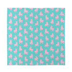 Cute Pink Llama Pattern Print Silk Bandana